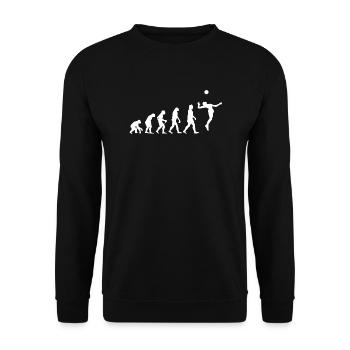 Evolution Volley-ball Service Service Idée cadeau - Sweat-shirt Unisexe - noir - Devant - Alina (178cm) & Michal (187cm)