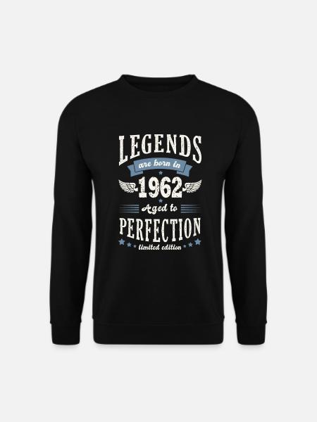 né en 1962 anniversaire 60 ans cadeau légende - Sweat-shirt Unisexe - noir