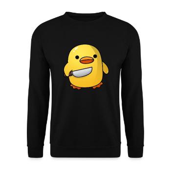 Böses Küken - Unisex Pullover - Schwarz - Vorne - Alina (178cm) & Michal (187cm)