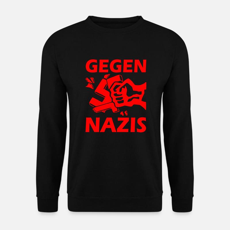 Gegen nazis - Unisex Pullover - Schwarz