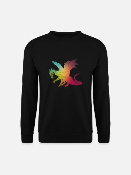 blurred dragon - dragon fairy fantasy gift - Unisex Sweatshirt - black
