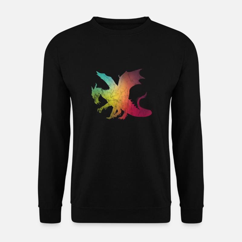 blurred dragon - Drache Märchen Fantasie Geschenk - Unisex Pullover - Schwarz