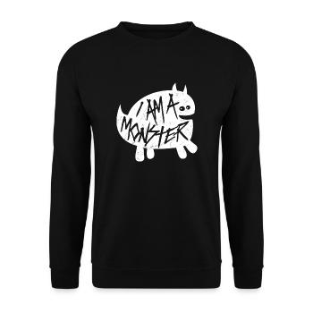 Je suis un monstre - Halloween fantôme Fun Horreur - Sweat-shirt Unisexe - noir - Devant - Alina (178cm) & Michal (187cm)