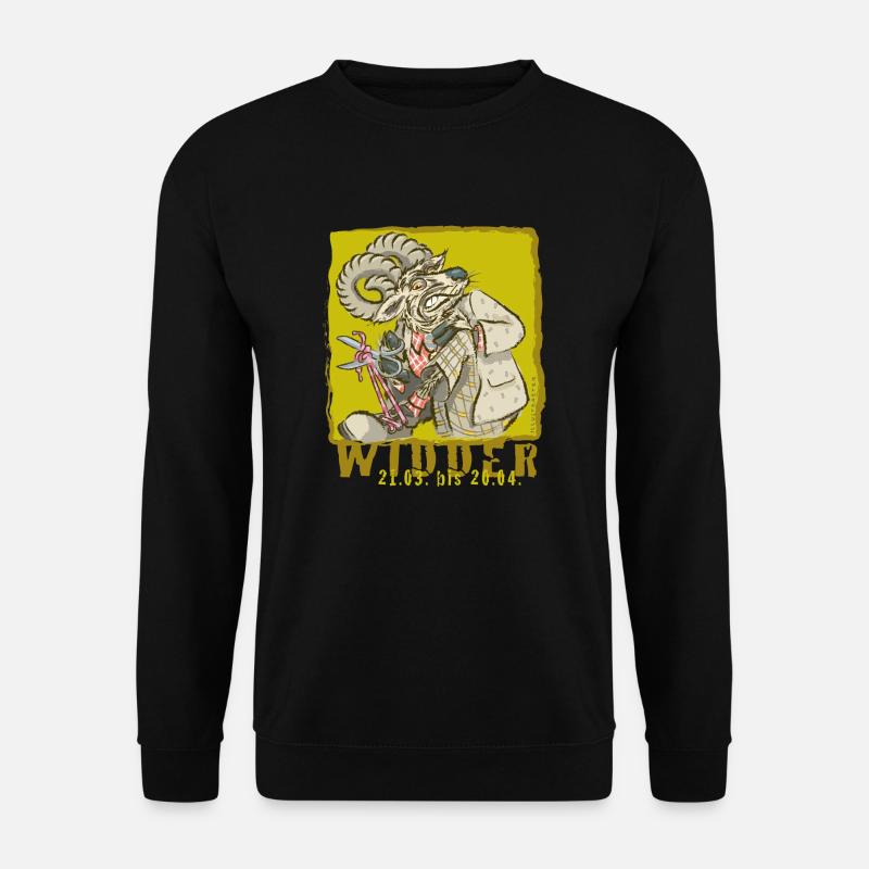 Sternzeichen-Widder - Unisex Pullover - Schwarz