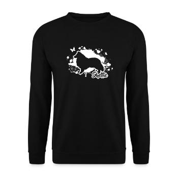 SHELTIE Dogs Dog Herding Dog Pedigree Dogs Wilsigns - Unisex Sweatshirt - black - Front - Alina (178cm) & Michal (187cm)