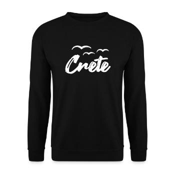 Crete Griechenland Insel Kreta - Unisex Pullover - Schwarz - Vorne - Alina (178cm) & Michal (187cm)