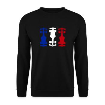 Formula France Formel Racing - Unisex Pullover - Schwarz - Vorne - Alina (178cm) & Michal (187cm)
