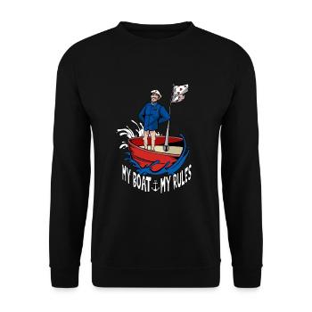 MON BATEAU MON CAPITAINE - Sweat-shirt Unisexe - noir - Devant - Alina (178cm) & Michal (187cm)