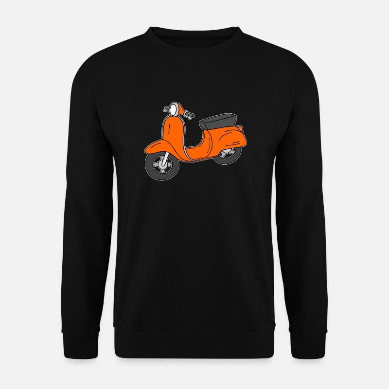 Roller Motorroller ohne Spiegel Retro Orange - Unisex Pullover - Schwarz