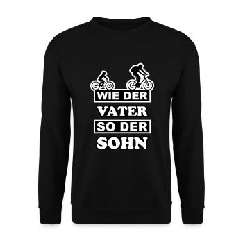 Wie der Vater so der Sohn Fahrrad - Unisex Pullover - Schwarz - Vorne - Alina (178cm) & Michal (187cm)