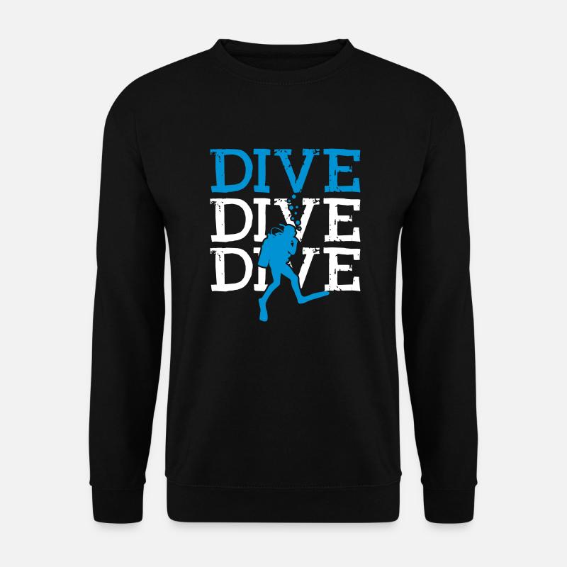 Dive Tshirt Funny - Unisex Sweatshirt - black