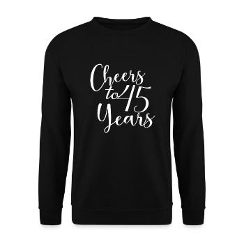 Vive le 45e anniversaire de 45 ans - Sweat-shirt Unisexe - noir - Devant - Alina (178cm) & Michal (187cm)