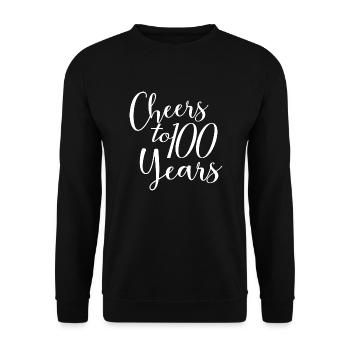 Vive le 100e anniversaire de 100 ans - Sweat-shirt Unisexe - noir - Devant - Alina (178cm) & Michal (187cm)