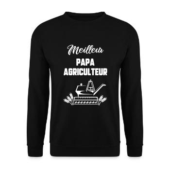 Meilleur papa agriculteur - Sweat-shirt Unisexe - noir - Devant - Alina (178cm) & Michal (187cm)