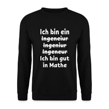 Engineer Tshirt Funny - Unisex Pullover - Schwarz - Vorne - Alina (178cm) & Michal (187cm)