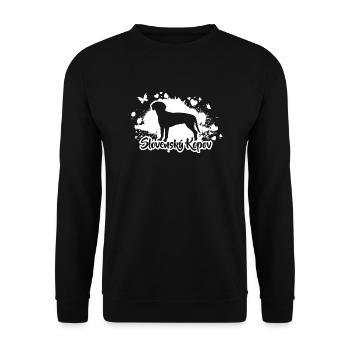 SLOVENSKY KOPOV Hunde Hund Jagdhunde Wilsigns - Unisex Pullover - Schwarz - Vorne - Alina (178cm) & Michal (187cm)