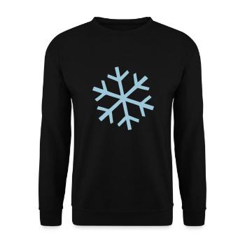 Schneeflocke - Unisex Pullover - Schwarz - Vorne - Alina (178cm) & Michal (187cm)