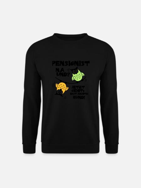 Eulen Pensionist - na und? - Unisex Pullover - Schwarz