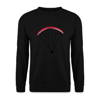 Paraglider Gleitschirm - Unisex Pullover - Schwarz - Vorne - Alina (178cm) & Michal (187cm)