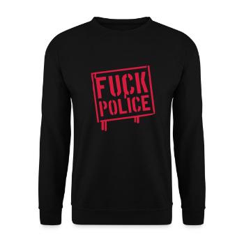 fuck_police_f1 - Unisex Sweatshirt - black - Front - Alina (178cm) & Michal (187cm)