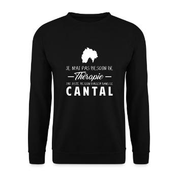 Thérapie Cantal - Sweat-shirt Unisexe - noir - Devant - Alina (178cm) & Michal (187cm)