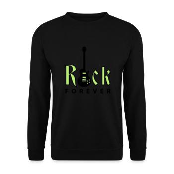 rock_gitarre_d_01_2c - Unisex Sweatshirt - black - Front - Alina (178cm) & Michal (187cm)