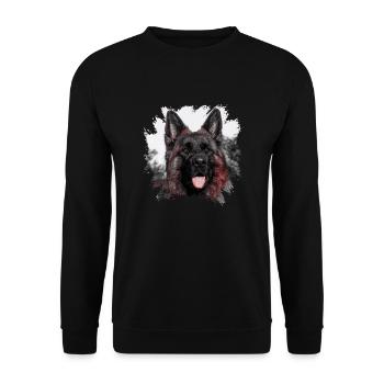berger allemand - Sweat-shirt Unisexe - noir - Devant - Alina (178cm) & Michal (187cm)