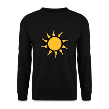 Schöne Strahlende Sonne - Unisex Pullover - Schwarz - Vorne - Alina (178cm) & Michal (187cm)