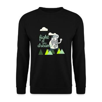 Fight for your Dreams - Unisex Pullover - Schwarz - Vorne - Alina (178cm) & Michal (187cm)