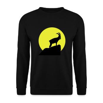 Sternzeichen Steinbock - Unisex Pullover - Schwarz - Vorne - Alina (178cm) & Michal (187cm)