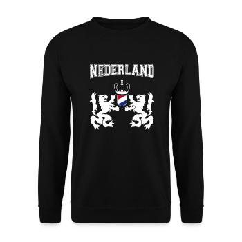 Netherlands - Unisex Sweatshirt - black - Front - Alina (178cm) & Michal (187cm)