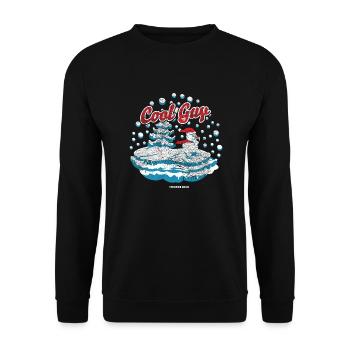 Schneemann Cool Guy - Unisex Pullover - Schwarz - Vorne - Alina (178cm) & Michal (187cm)