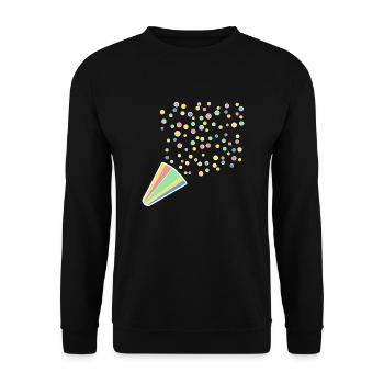 Confetti party shirt - Unisex Sweatshirt - black - Front - Alina (178cm) & Michal (187cm)