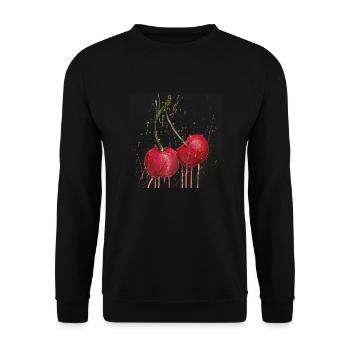 cerises - Sweat-shirt Unisexe - noir - Devant - Alina (178cm) & Michal (187cm)