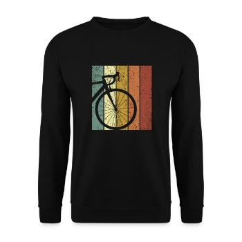 Bikepacking Rennrad Gravelbike - Unisex Pullover - Schwarz - Vorne - Alina (178cm) & Michal (187cm)