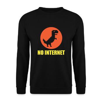 Pas de dinosaures sur Internet - Sweat-shirt Unisexe - noir - Devant - Alina (178cm) & Michal (187cm)