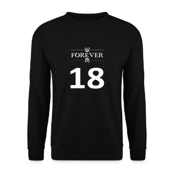forever 18 - Unisex Sweatshirt - black - Front - Alina (178cm) & Michal (187cm)