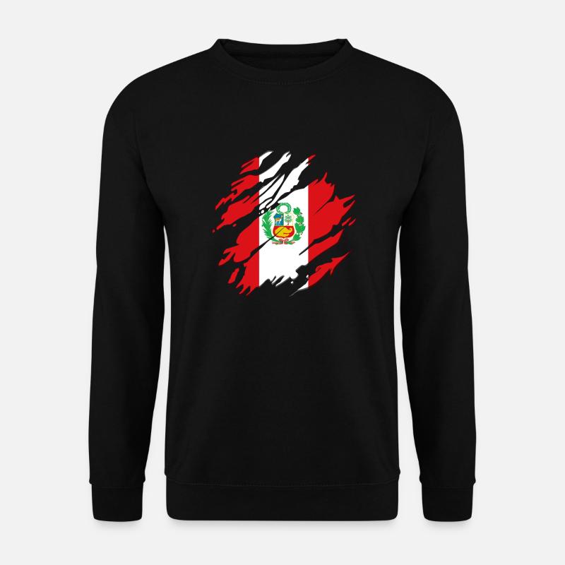 Drapeau Pérou Amérique du Sud Cusco drapeau péruvien - Sweat-shirt Unisexe - noir