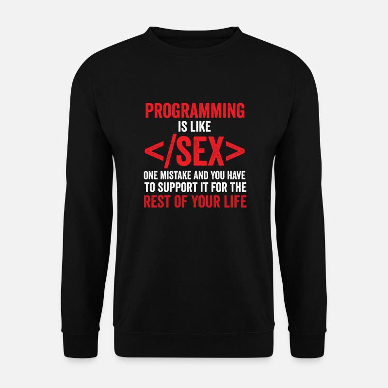 Debugging Programmierer Informatik Computer Nerd - Unisex Pullover - Schwarz