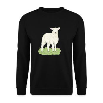Sweet sheep - Unisex Sweatshirt - black - Front - Alina (178cm) & Michal (187cm)
