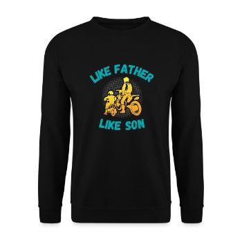 T-shirt motocross père fils father mx moto - Sweat-shirt Unisexe - noir - Devant - Alina (178cm) & Michal (187cm)