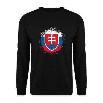 Slovakia Flag Vintage Slovak Flag Home - Unisex Sweatshirt - black - Front - Alina (178cm) & Michal (187cm)