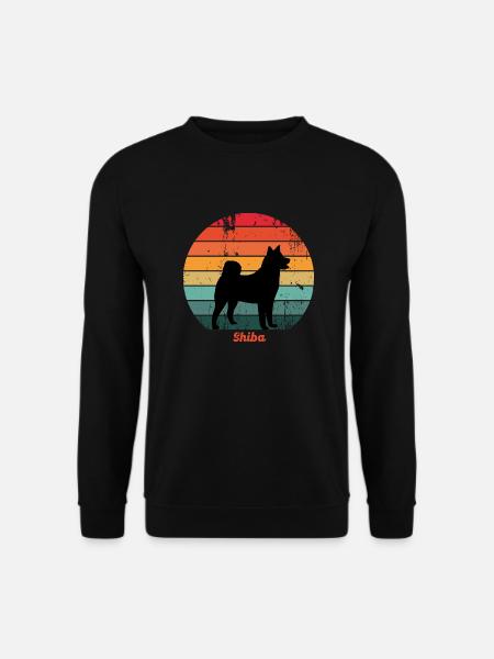 Retro Shiba Inu - Unisex Pullover - Schwarz