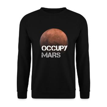 Occupy Mars Astronomy Science Gifts For Her - Unisex Sweatshirt - black - Front - Alina (178cm) & Michal (187cm)