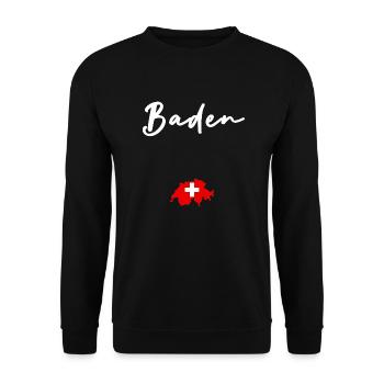 Baden - Unisex Sweatshirt - black - Front - Alina (178cm) & Michal (187cm)