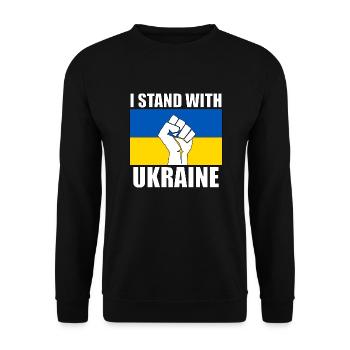 Ukraine - Sweat-shirt Unisexe - noir - Devant - Alina (178cm) & Michal (187cm)