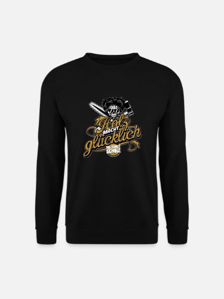 Holz macht glücklich - Unisex Pullover - Schwarz