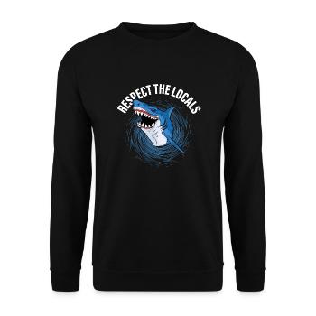 Respect The Locals Scientist Marine Biology - Unisex Pullover - Schwarz - Vorne - Alina (178cm) & Michal (187cm)