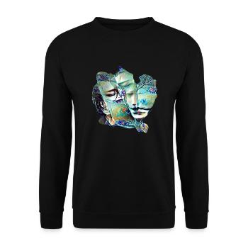 Ewige Liebe - Unisex Pullover - Schwarz - Vorne - Alina (178cm) & Michal (187cm)