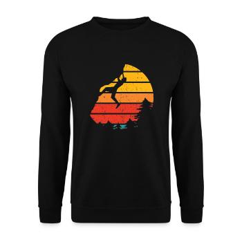 Wall Climbing Rock Climbing - Unisex Sweatshirt - black - Front - Alina (178cm) & Michal (187cm)